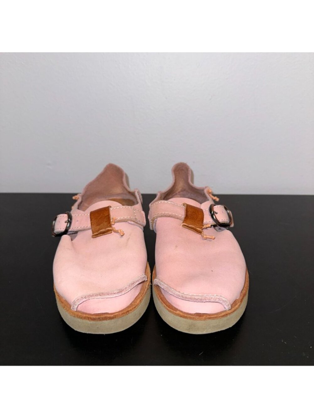 Satorisan Benirras Womens 37 US 6.5 Pink Leather Premium Slip On Sandal Shoes - Picture 3 of 9